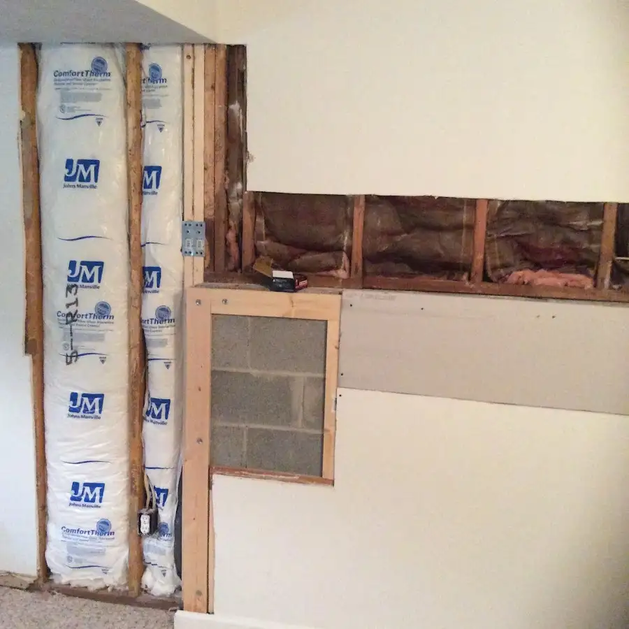 Wall insulation replacement during Odor Removal & Deodorization in Center Line